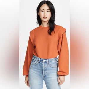 AGOLDE ‘80s pleated shoulder sweatshirt